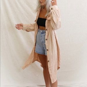 Oversized cardigan in blush